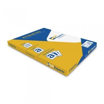 Etiquetas adhesivas multifunción A4 70x37 mm caja 100 hojas cantos rectos Ofiexperts