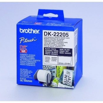 CINTA CONTINUA DE PAPEL BLANCA 62MM. X 30,48M DK22205 BROTHER