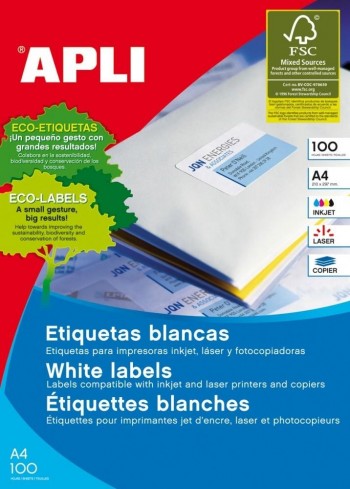 ETIQ. A5 INK/LAS/COP 148X210 1U 200 ETIQUETAS