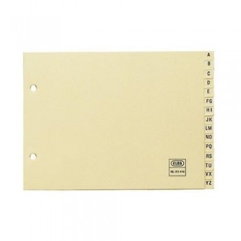 ÍNDICE 4º ALFABÉTICO CARTULINA BEIGE, 15 HOJAS , A-Z ELBA