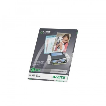 FUNDAS PLASTIFICAR ILAM A4 GLOSS 80 MICRAS (CJ.100) LEITZ