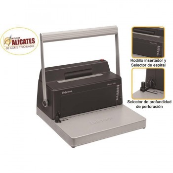 ENCUADERNADORA ESPIRAL METÁLICO MANUAL METAL 100R FELLOWES