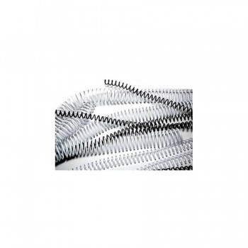 Espiral metálico 5:1 6mm negro capacidad 20 hojas caja 100 un. Fellowes