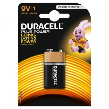 PILA ALCALINA 9V MN1604 - 6LR61 DURACELL PLUS