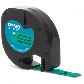 CINTA ROTULADORA PLÁSTICO NEGRO/VERDE DYMO