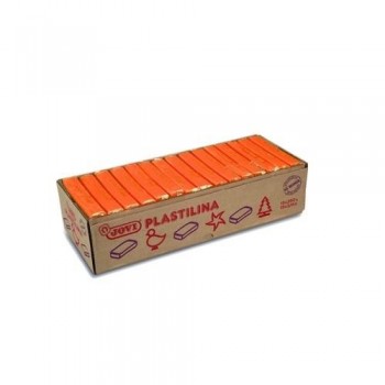 Plastilina pastilla 350 gr color naranja Jovi