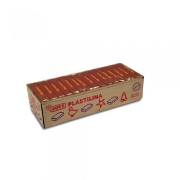 Plastilina pastilla 350 gr color marrón Jovi