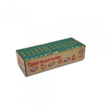 Plastilina pastilla 350 gr color verde oscuro Jovi