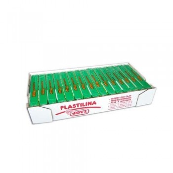 Plastilina color verde pastilla 150 gr. Jovi
