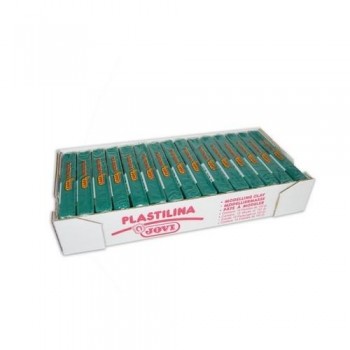 Plastilina color verde oscuro pastilla 150 gr. Jovi