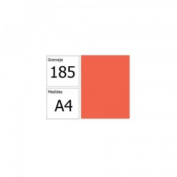 Cartulina A4 185gr. Iris mandarina
