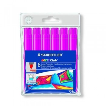 Rotulador punta gruesa JUMBO 6 un. magenta  Noris Club 340