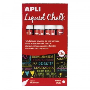ROTULADOR TIZA LIQUIDA 5,5 MM AZUL APLI