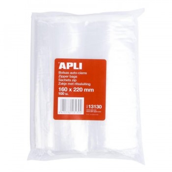 BOLSAS PP AUTOCIERRE 160X220 MM. APLI