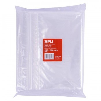 Bolsas PP autocierre 250x350 mm. 100 un. Apli