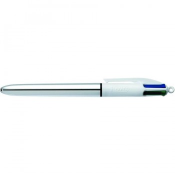 Bolígrafo multifunción 4 colores punta 1 mm. Plata Shine Bic