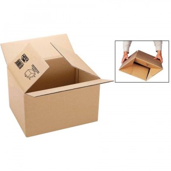 CAJA EMBALAJE KRAFT MARRÓN 304X217X150MM. CANAL 3MM. AUTOMONTABLE FIXO