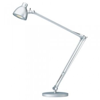 Lámpara sobremesa Valencia LED 4,8W plata Archivo