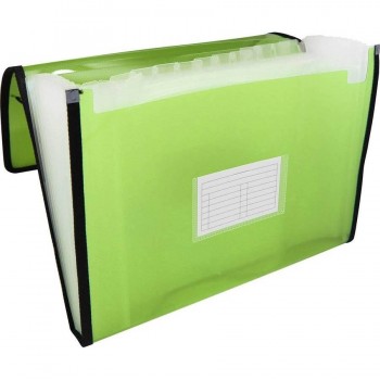 CARPETA FUELLE DE 13 DEPARTAMENTOS OFFICE CLUB FRAME VERDE POESSA