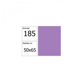 Cartulina 50x65 cm 185 gr. Malva Iris