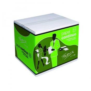 PAPEL CONTINUO BLANCO 11\cX380 1 HOJA 2 TREPADOS CJ 2500 FABRISA