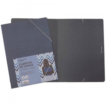 CARPETA FOLIO SENCILLA AZUL CLASICA FABRISA (5UDS-PRECIO POR UD)