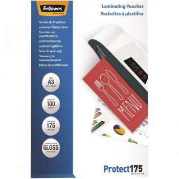 FUNDA PLASTIFICAR A3 175 MICRAS BRILLO 100 FELLOWES