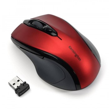 Ratón óptico inalámbrico Pro Fit rojo tamaño mediano KENSINGTON