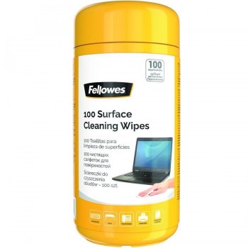 TOALLITAS LIMPIADORAS SUPERFICIES DISPENSADOR 100 UDS FELLOWES