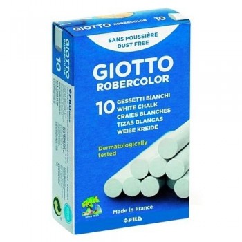 Tiza blanca redonda 10 un. Robercolor Giotto