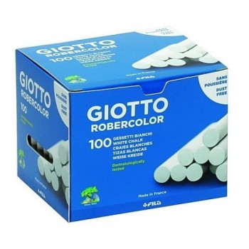 Tiza blanca redonda 100 un. Robercolor Giotto