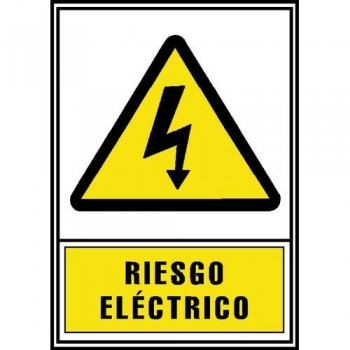 SE?AL PVC NORMALIZADA   RIESGO ELÉCTRICO   210X297 AMARILLO ARCHIVO 2000