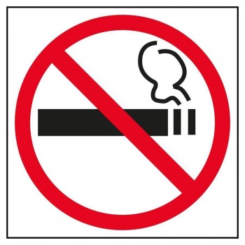 Pictograma adhesivo 114x114 mm. Prohibido Fumar Apli