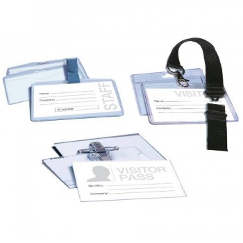 Identificador combi (pinza + alfiler) 90x56 mm.  Caja 25 un. Apli