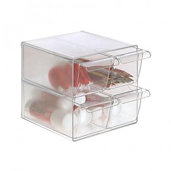 ARCHICUBO ORGANIZADOR 4 CAJONES PEQUE?OS EXTRAIBLES E INDEPENDIENTES. 155X155X190MM. CRISTAL