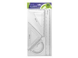 JUEGO 4 REGLAS ESCOLARES TRANSPARENTE EC (30 CM) BISMARK