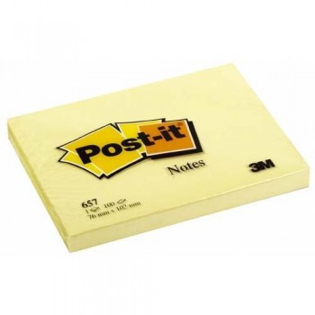 NOTAS ADHESIVAS 76X102 MM. 100 HOJAS POST-IT