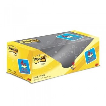 Notas adhesivas 76x76 mm. 20 Blocs 100 hojas Post-