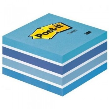 NOTAS ADHESIVAS CUBO 76X76X45MM. PASTEL AZUL 450 HOJAS POST-IT