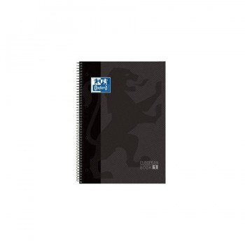 Cuaderno espiral A4+ 80 hojas 90 gr. 4 taladros tapa extradura cuadrícula 5x5 negro European 1 Classic Oxford