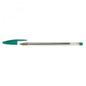 Bolígrafo tinta aceite punta 1 mm verde Bic cristal