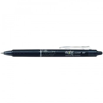 Bolígrafo borrable retráctil punta bola 0,7 mm. Frixion Clicker negro Pilot