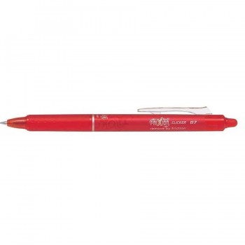 Bolígrafo borrable retráctil punta bola 0,7 mm. Frixion Clicker rojo Pilot