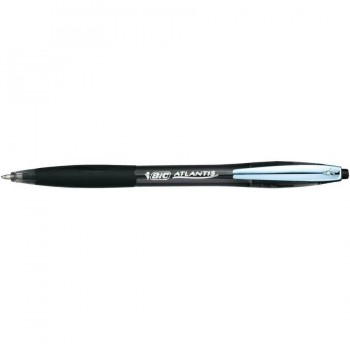 BOLÍGRAFO RETRÁCTIL 1 MM. ATLANTIS SOFT  BIC NEGRO