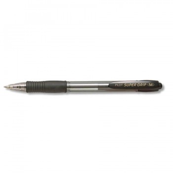 Bolígrafo retráctil 1 mm. tinta aceite negro Pilot Super Grip