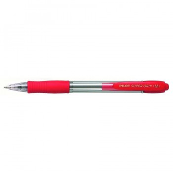 Bolígrafo retráctil 1 mm. tinta aceite rojo Pilot Super Grip