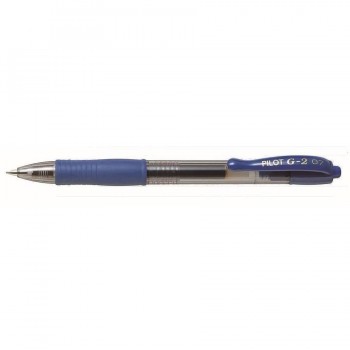 Bolígrafo retráctil tinta gel punta bola 0,7 mm. azul Pilot G2
