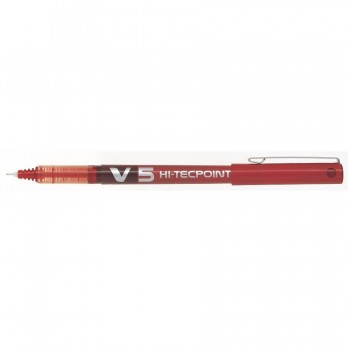 Rotulador tinta líquida punta aguja 0,5 mm. rojo Pilot V5