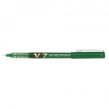 Rotulador tinta líquida punta aguja 0,7 mm verde Pilot V7