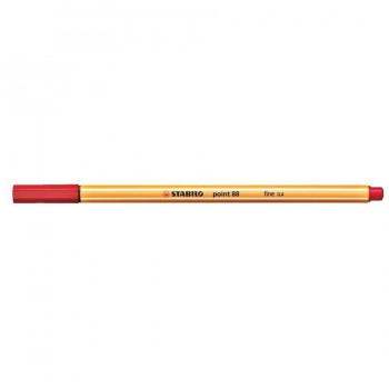 Rotulador punta fina 0,4mm rojo Stabilo point 88